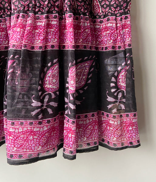 nowos/PRINTED SKIRT(BLACK)