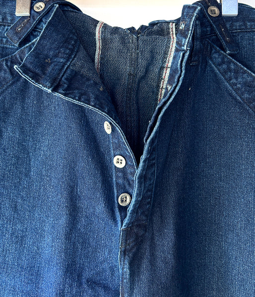 visvim/SS KAFKA BRACES PANTS DMGD (INDIGO)