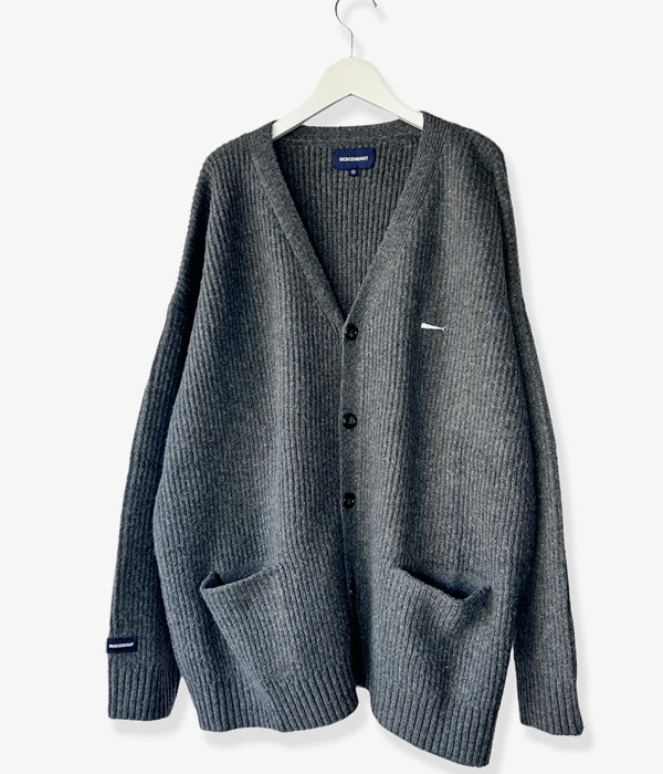 DESCENDANT/NURSE KNIT CARDIGAN (CHARCOAL)