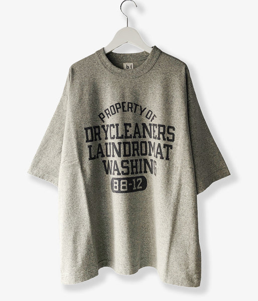 blurhms ROOTSTOCK/NOT-WASHING-TON 88/12 Print Tee WIDE (HEATHER GREY)