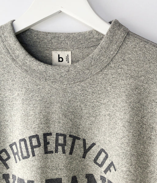 blurhms ROOTSTOCK/NOT-WASHING-TON 88/12 Print Tee WIDE (HEATHER GREY)