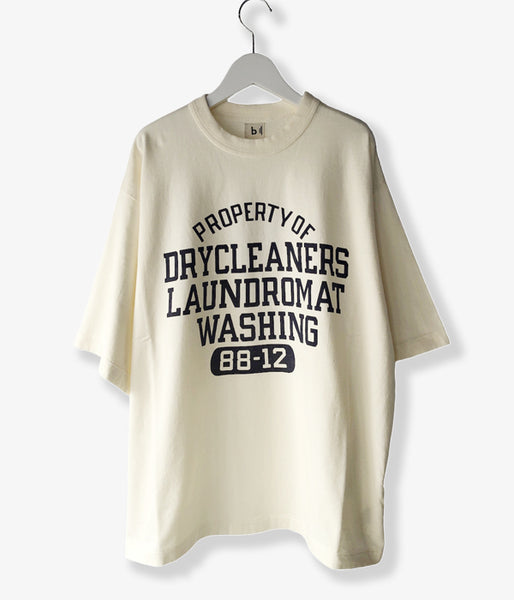 blurhms ROOTSTOCK/NOT-WASHING-TON 88/12 Print Tee WIDE (IVORY)