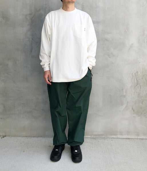 LQQK Studio/L/S RUGBY WEIGHT POCKET TEE (WHITE)