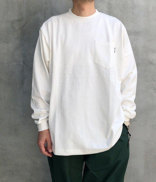 LQQK Studio/L/S RUGBY WEIGHT POCKET TEE (WHITE)