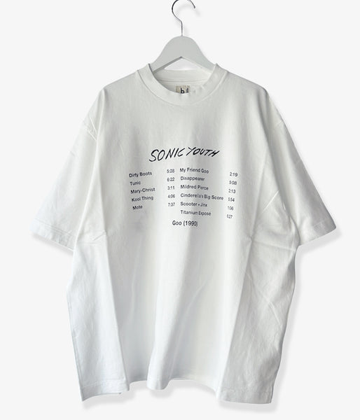blurhms ROOTSTOCK/Goo Print Tee WIDE (WHITE)