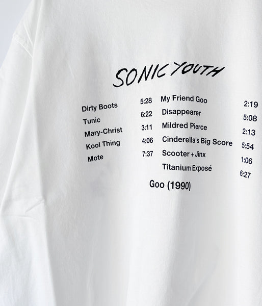 blurhms ROOTSTOCK/Goo Print Tee WIDE (WHITE)