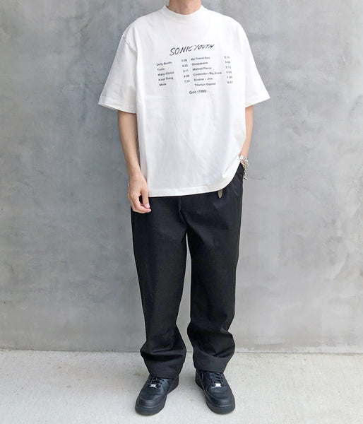 blurhms ROOTSTOCK/Goo Print Tee WIDE (WHITE)