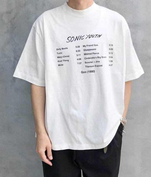 blurhms ROOTSTOCK/Goo Print Tee WIDE (WHITE)