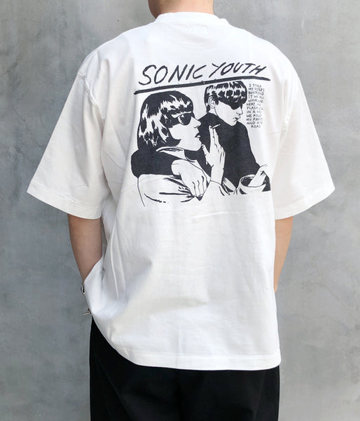blurhms ROOTSTOCK/Goo Print Tee WIDE (WHITE)