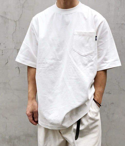 LQQK Studio/S/S RUGBY WEIGHT POCKET TEE (WHITE)