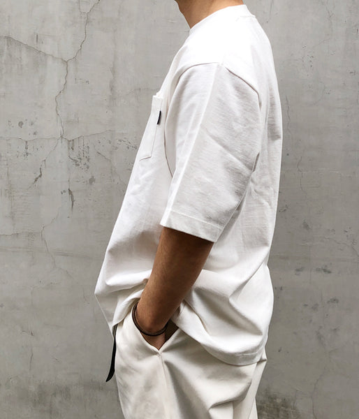 LQQK Studio/S/S RUGBY WEIGHT POCKET TEE (WHITE)