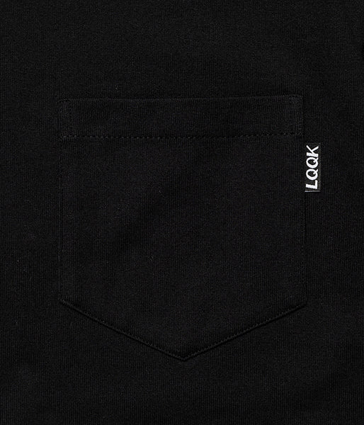 LQQK Studio/S/S RUGBY WEIGHT POCKET TEE (BLACK)