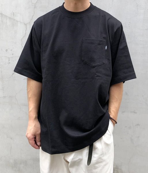 LQQK Studio/S/S RUGBY WEIGHT POCKET TEE (BLACK)