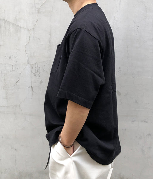 LQQK Studio/S/S RUGBY WEIGHT POCKET TEE (BLACK)