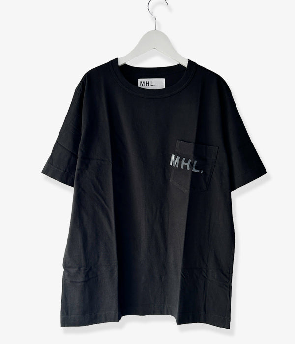 MHL./PRINTED COTTON JERSEY SS (BLACK)