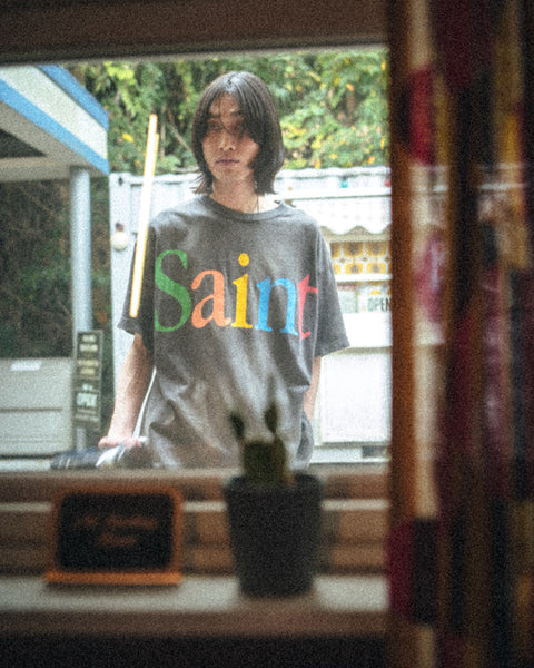 SAINT MICHAEL/SS TEE/COLOFUL SAINT/BLK