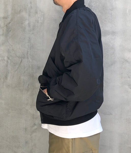 LQQK Studio/LINER JACKET (BLACK ORANGE)