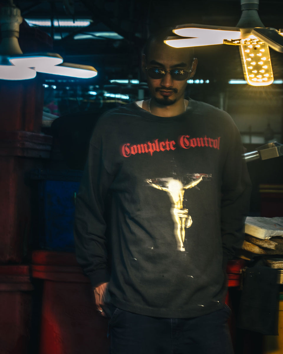 セントマイケル KK_LS TEE COMPLETE CONTRL ロンT SAINT MICHAEL/KK_LS TEE/COMPLETE CONTRL/BK