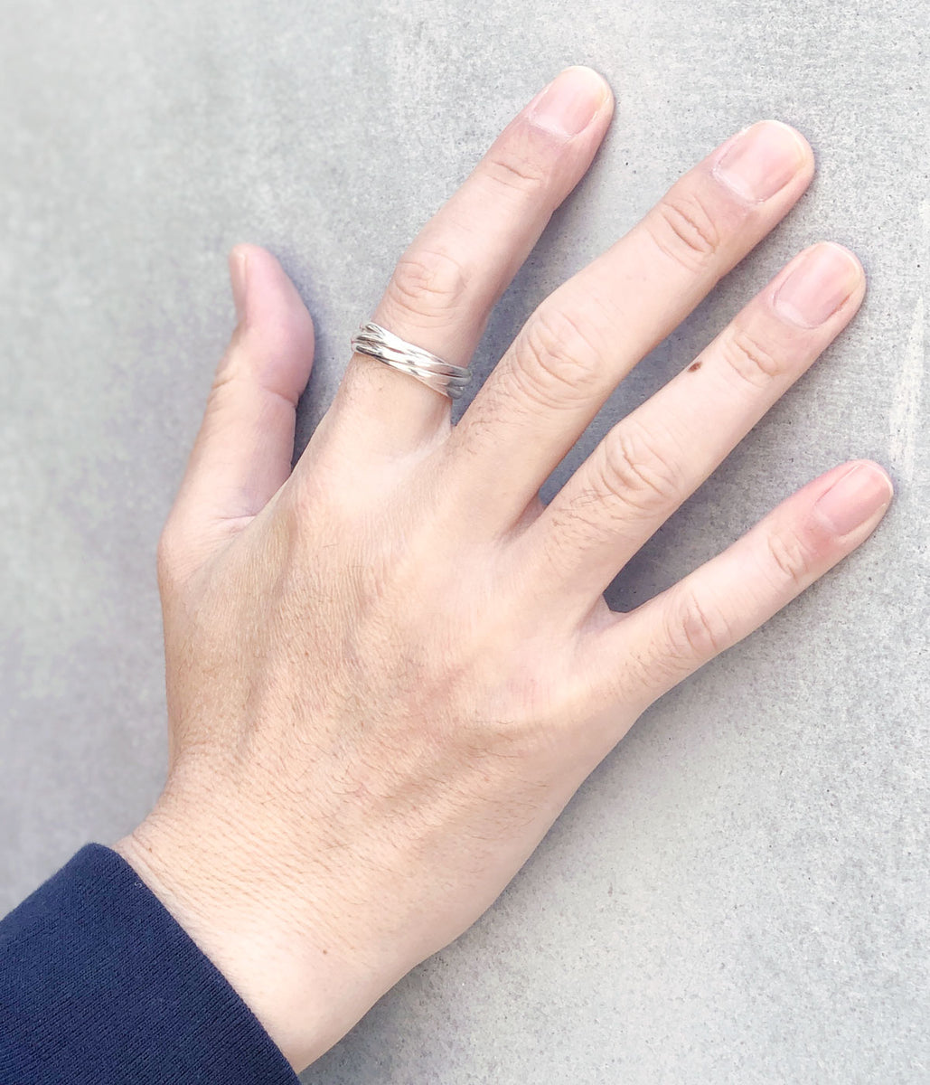 INTERIM/TAXCO SILVER FIVE LINK RING