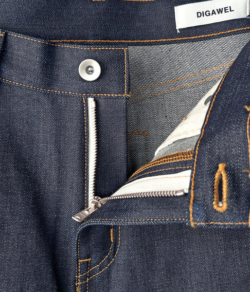 DIGAWEL/STRAIGHT DENIM PANTS (NAVY)