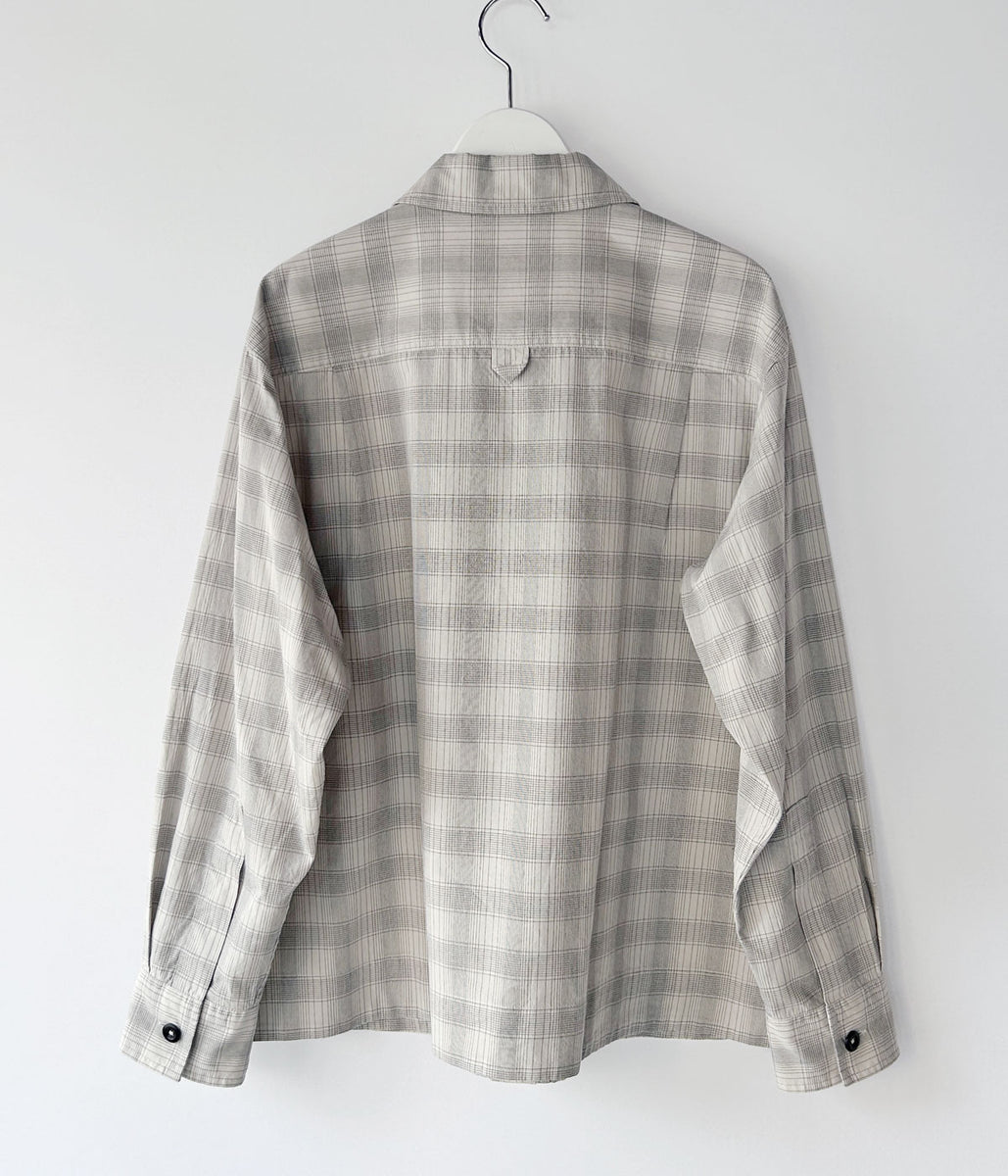 MHL./WORKWEAR CHECK COTTON SHIRTING WOMENS (ECRU)