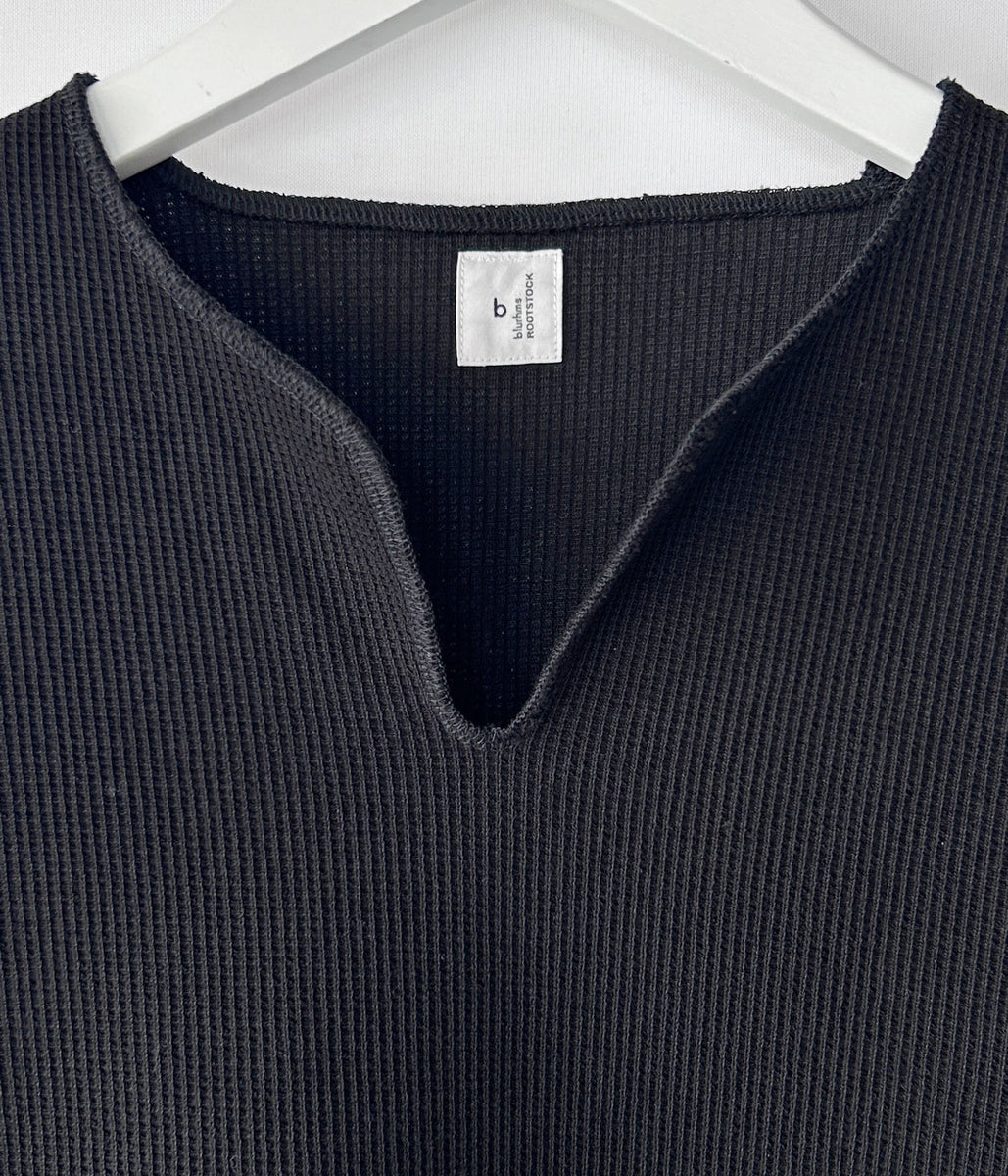 blurhms ROOTSTOCK/ROUGH&SMOOTH THERMAL OVER-NECK (BLACK)