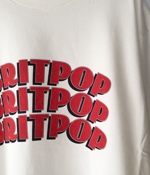 blurhms ROOTSTOCK/BRITPOP Print Tee WIDE (WHITExRED)