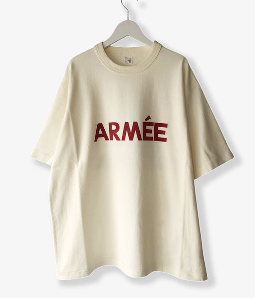 blurhms ROOTSTOCK/ARMÉE 88/12 Print Tee WIDE (IVORYxTRICOLOR)