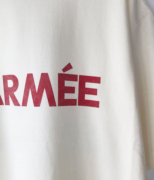 blurhms ROOTSTOCK/ARMÉE 88/12 Print Tee WIDE (IVORYxTRICOLOR)