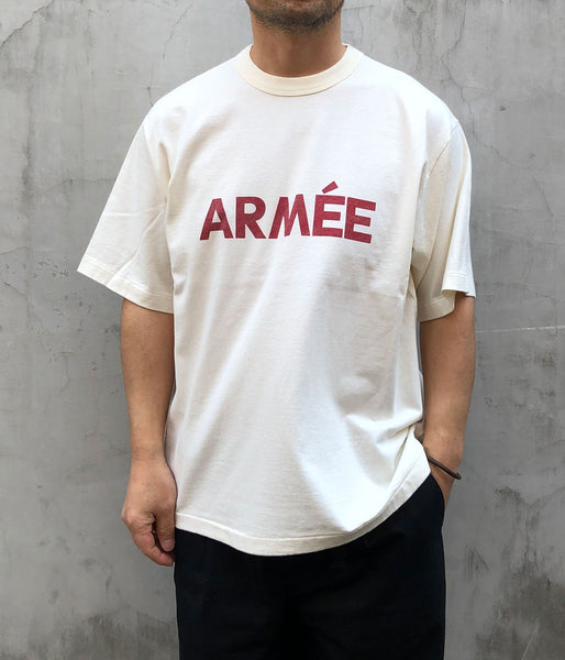 blurhms ROOTSTOCK/ARMÉE 88/12 Print Tee WIDE (IVORYxTRICOLOR)