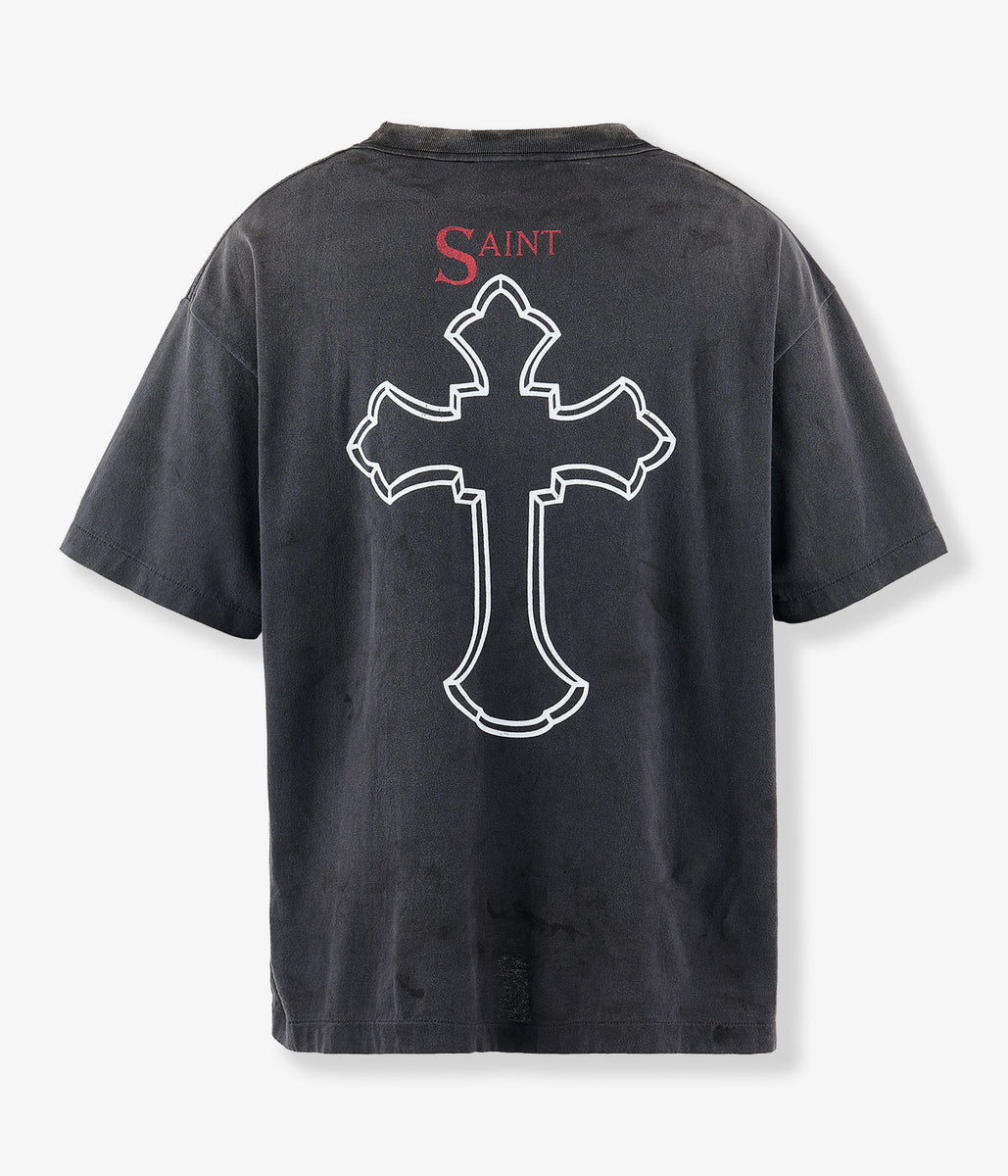 SAINT MICHAEL/2PC_SS TEE/2PAC/BLACK