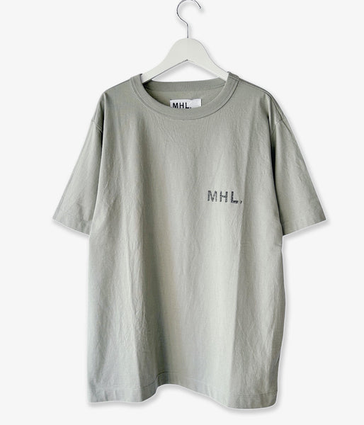 MHL./FADED PRINTED COTTON JERSEY (MID GREY)