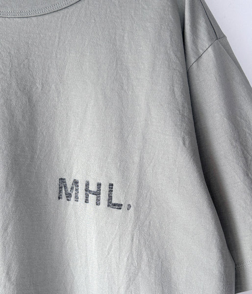 MHL./FADED PRINTED COTTON JERSEY (MID GREY)