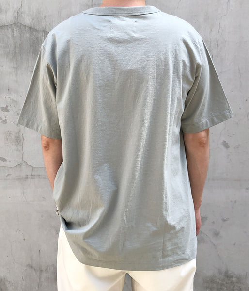 MHL./FADED PRINTED COTTON JERSEY (MID GREY)