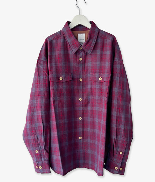 visvim/LUMBER CHECK L/S (RED)