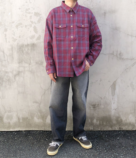 visvim/LUMBER CHECK L/S (RED)