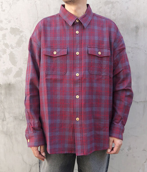 visvim/LUMBER CHECK L/S (RED)