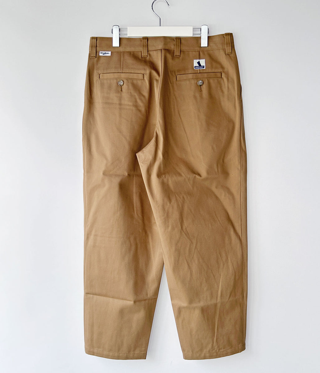 DESCENDANT/DC-3 ORGANIC COTTON TWILL TROUSERS (KhaKee)