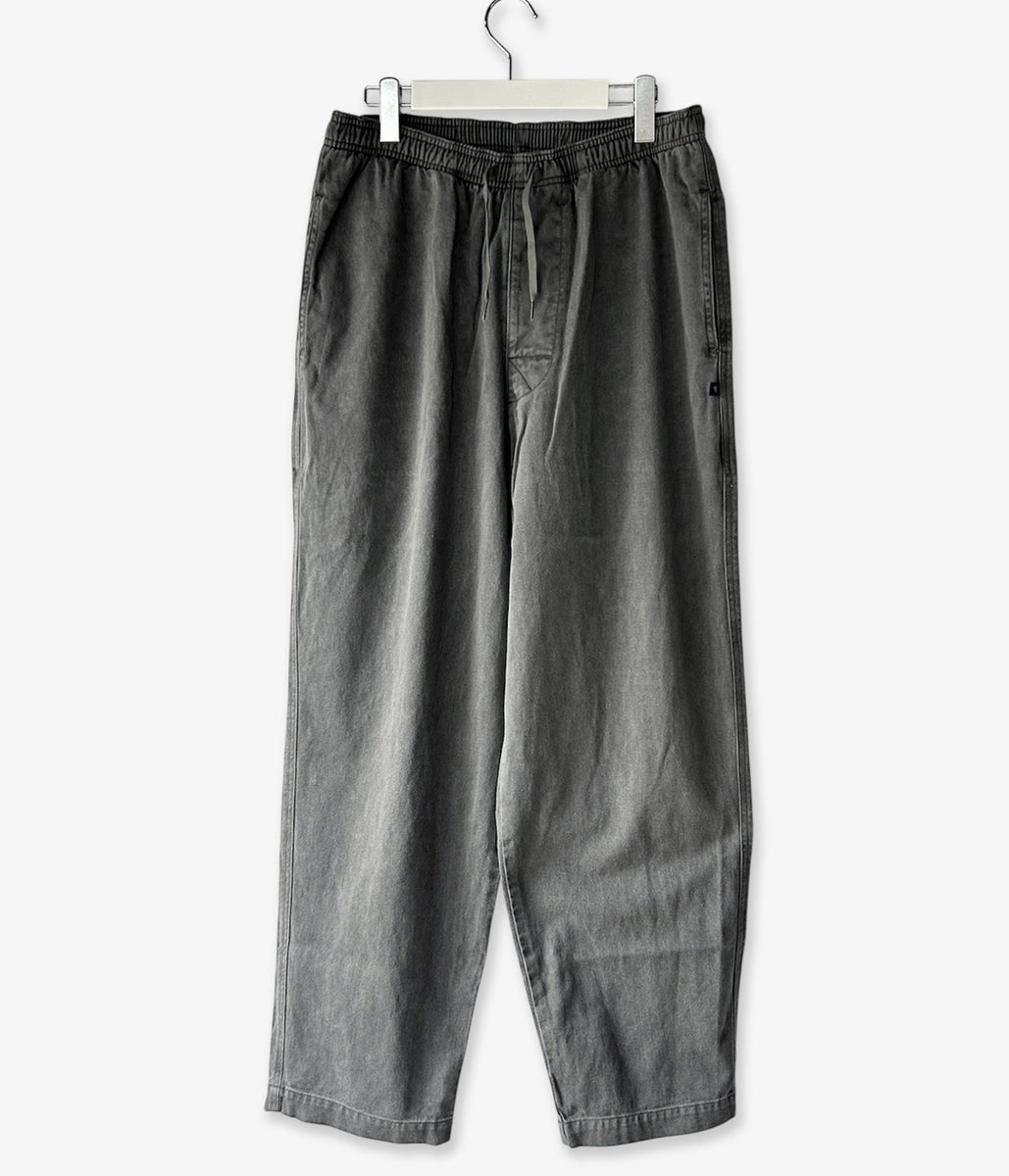 DESCENDANT/SHORE TWILL BEACH TROUSERS PIGMENT DYE (BLACK)