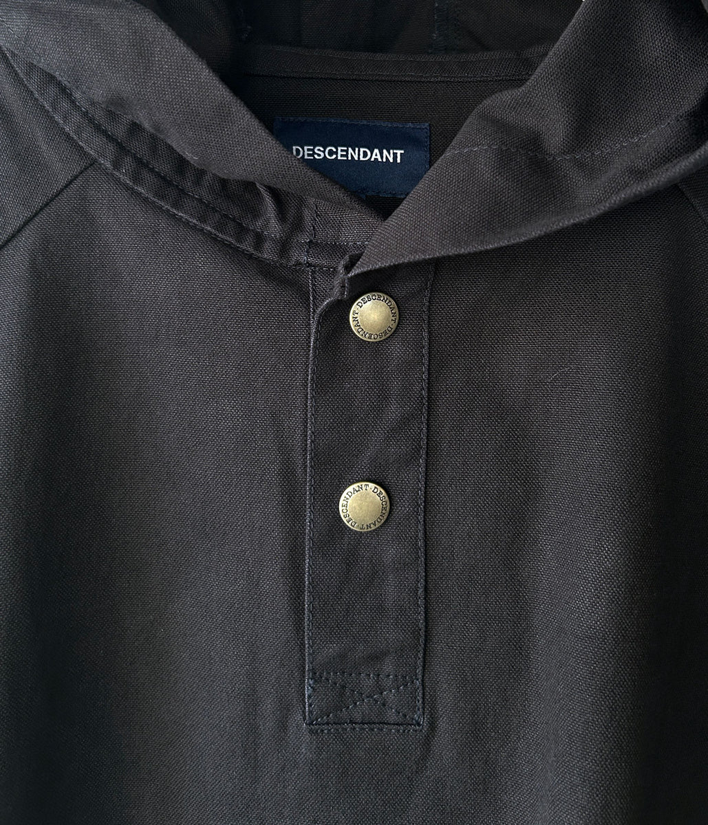 DESCENDANT/MOLE HOODED LS SHIRT (BLACK)