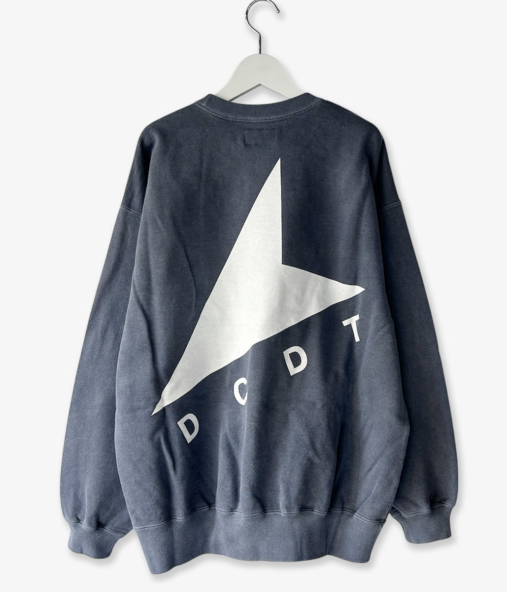 DESCENDANT/CETUS CREW NECK PIGMENT DYE (NAVY)