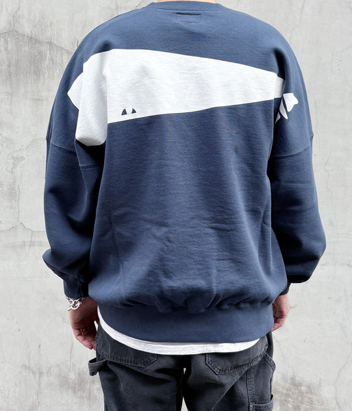 DESCENDANT/CACHALOT CREW NECK (TEAL)