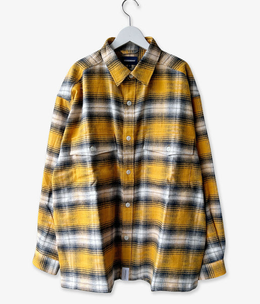 DESCENDANT/VANNING PLAID LS SHIRT (YELLOW)