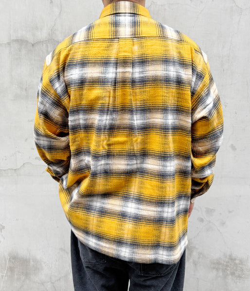 DESCENDANT/VANNING PLAID LS SHIRT (YELLOW)