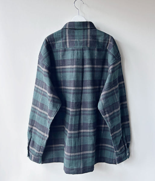 DESCENDANT/VANNING PLAID LS SHIRT (GREEN)