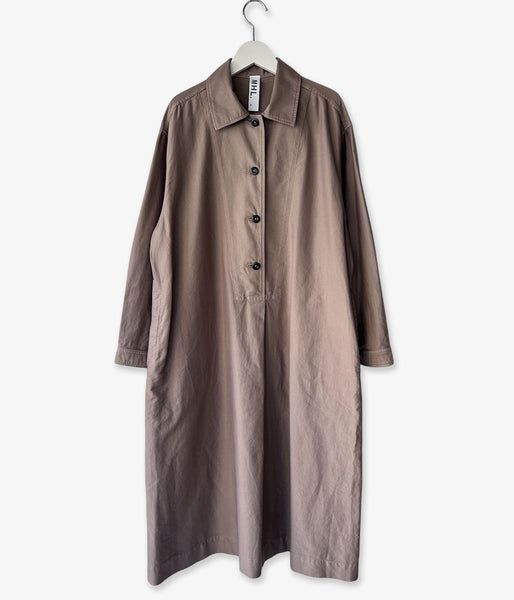 MHL./GARMENT DYE COTTON MOLESKIN DRESS (TAUPE)
