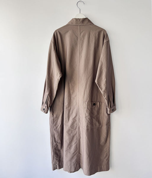 MHL./GARMENT DYE COTTON MOLESKIN DRESS (TAUPE)