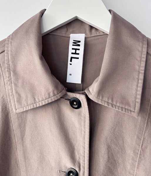 MHL./GARMENT DYE COTTON MOLESKIN DRESS (TAUPE)