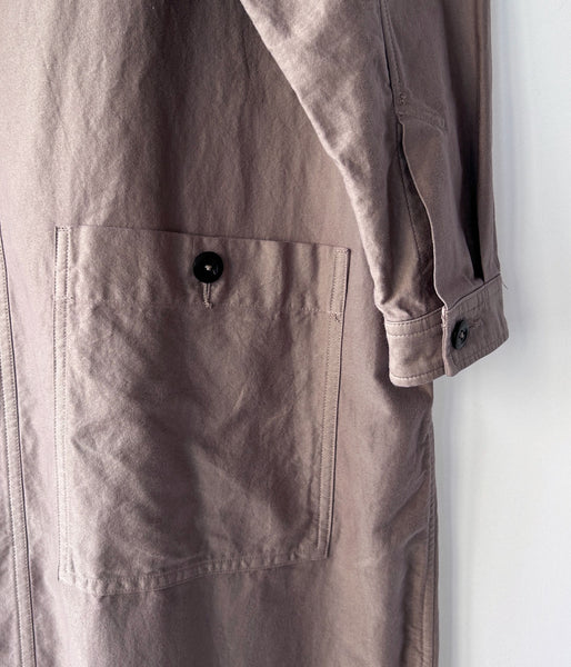 MHL./GARMENT DYE COTTON MOLESKIN DRESS (TAUPE)