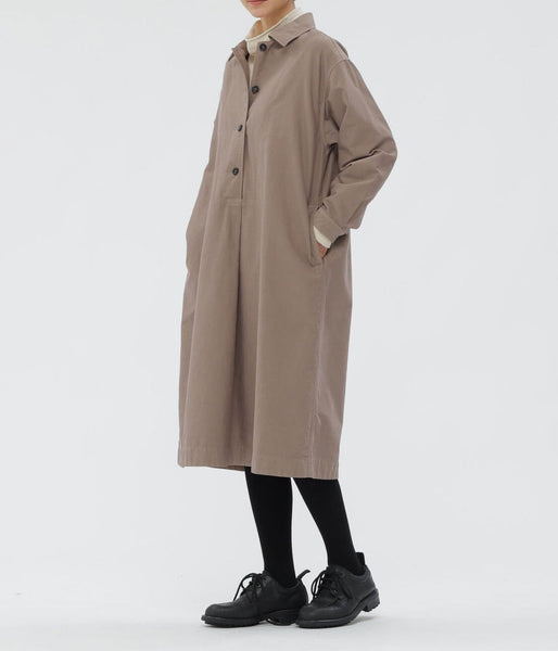 MHL./GARMENT DYE COTTON MOLESKIN DRESS (TAUPE)